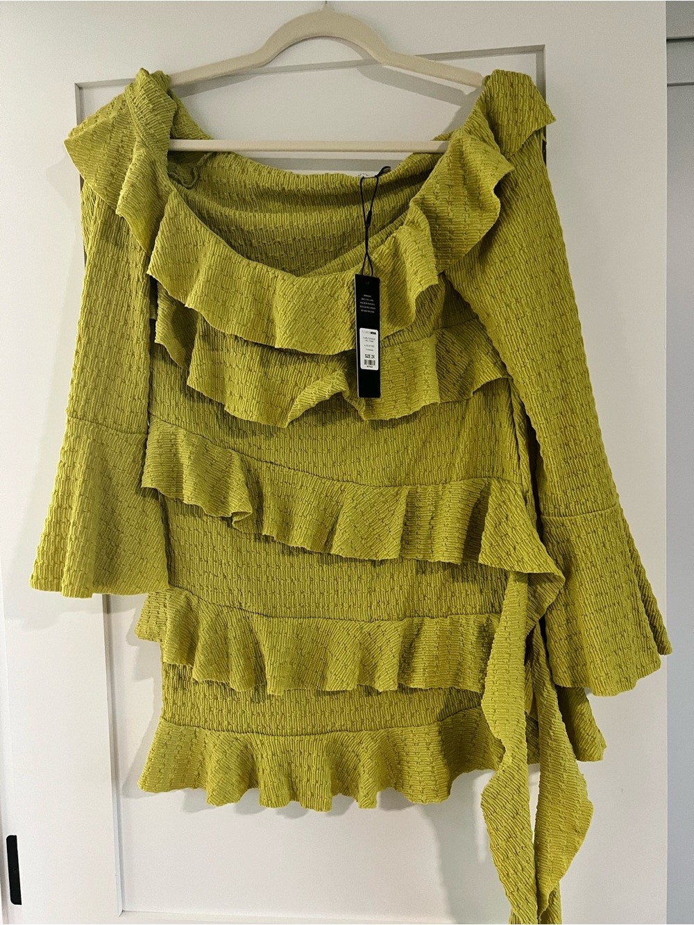 Women’s Ruffled Green mini dress